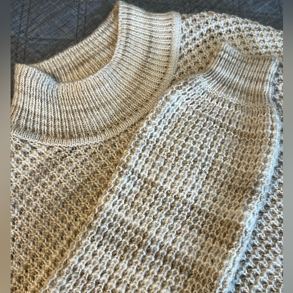 Gap waffle-knit mock neck sweater